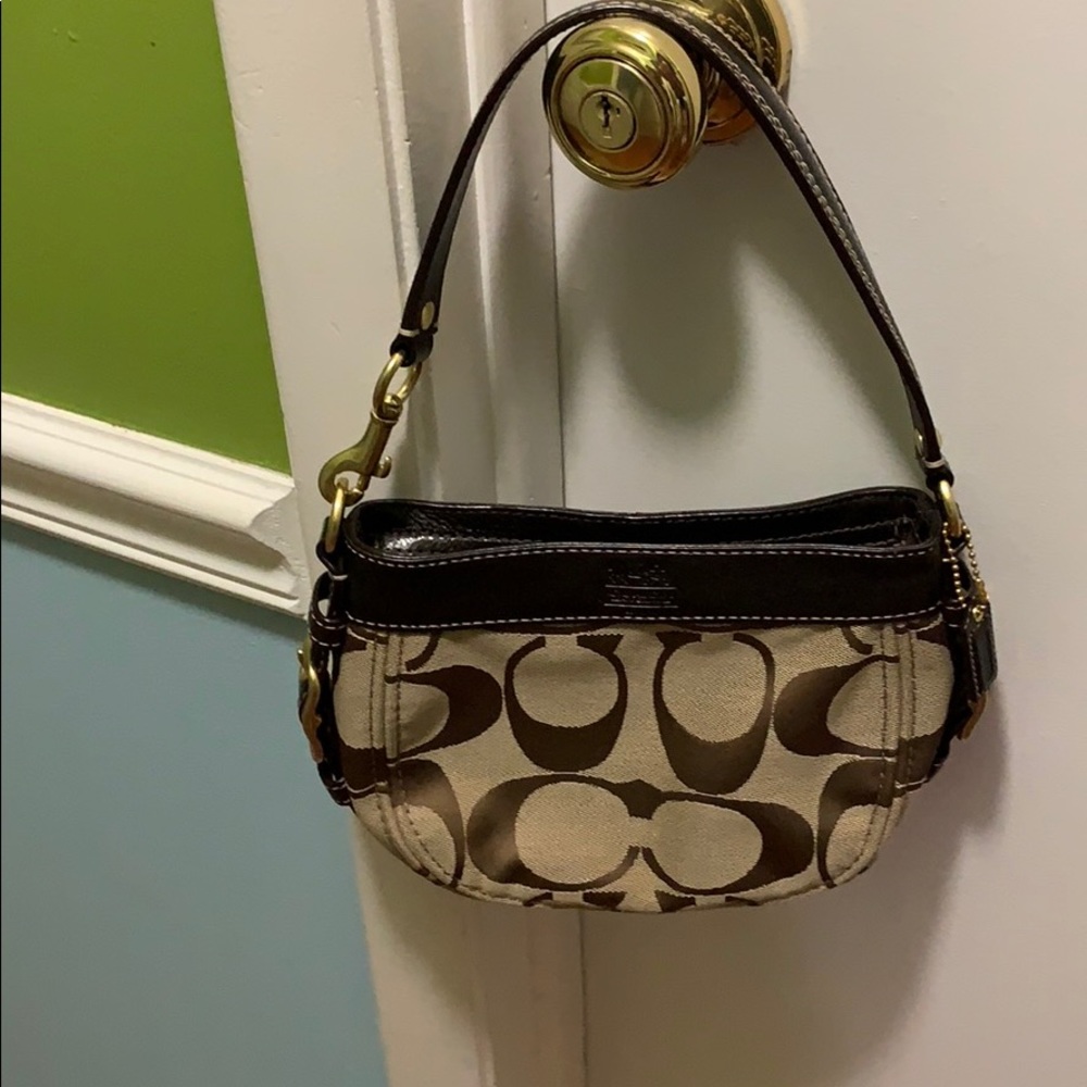 Small Coach Zoe Signature Monogram Purse